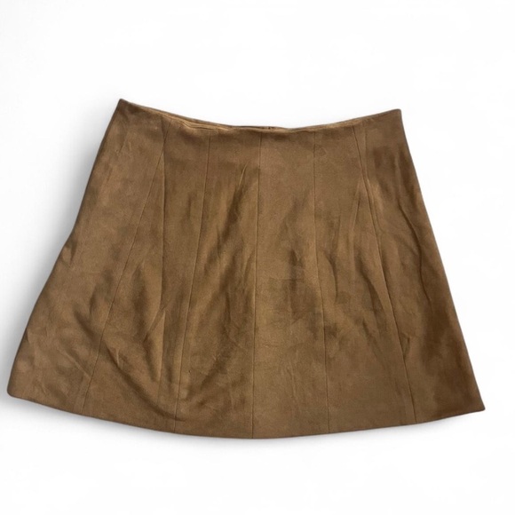 Altar’d State Faux Suede Button-Front Mini Skirt | Boho Fall Western - Picture 2 of 3